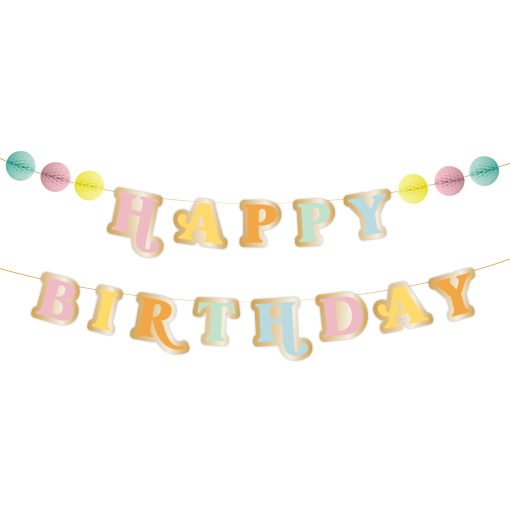 Pastel Happy Birthday Banner - Image 3